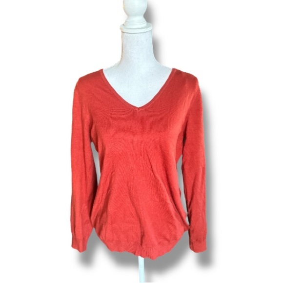Love Ellie Mia Burnt Orange Strappy Back Sweater Large NWOT - Picture 1 of 3